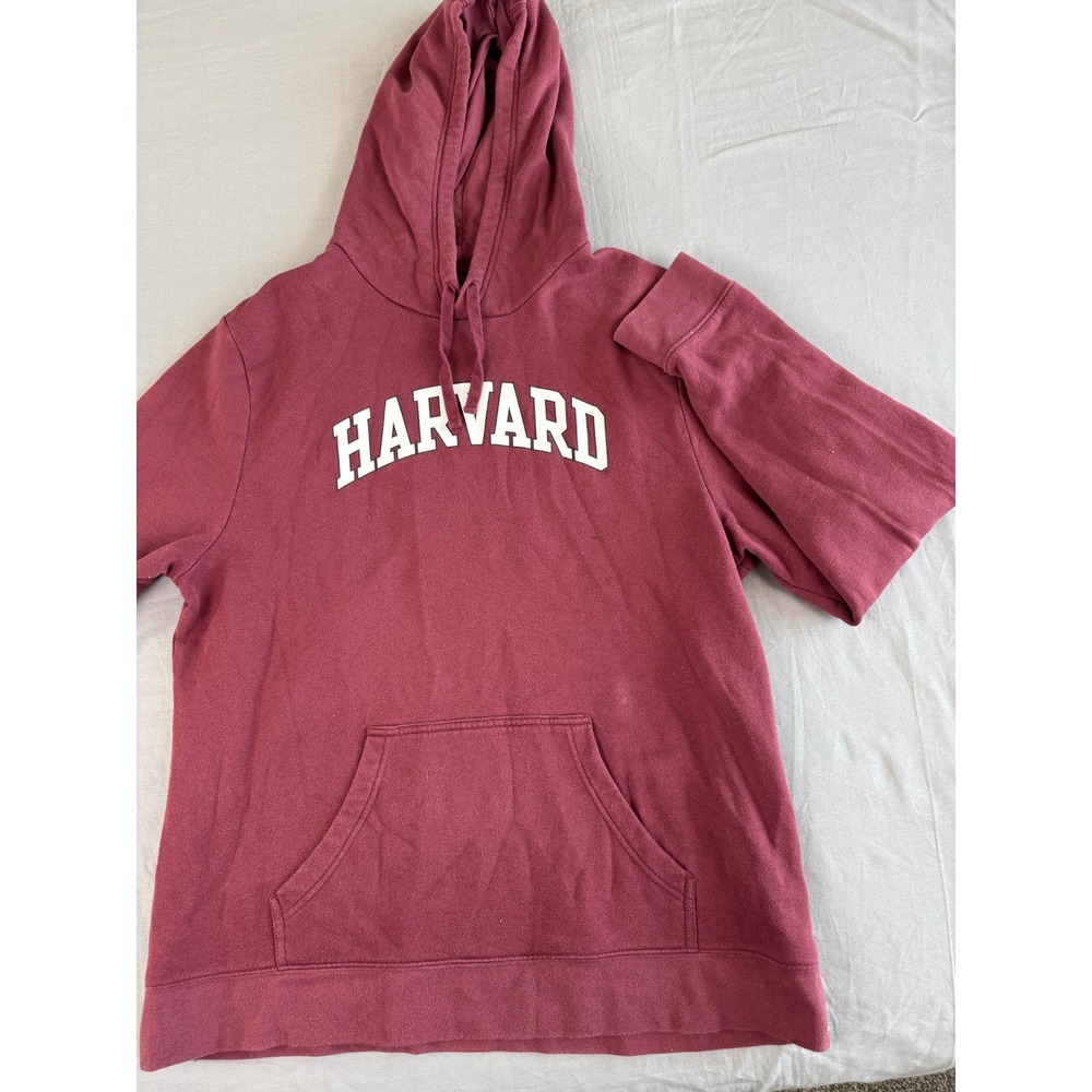 Harvard Hoodie XL Spell out Fanatics Maroon Sweatshirt Mens Extra Large Pullover